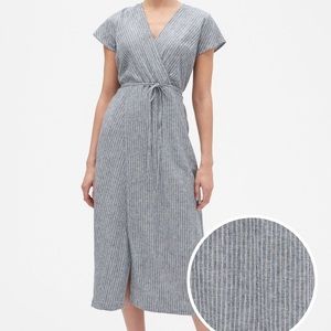 Banana Republic Linen faux wrap Dress